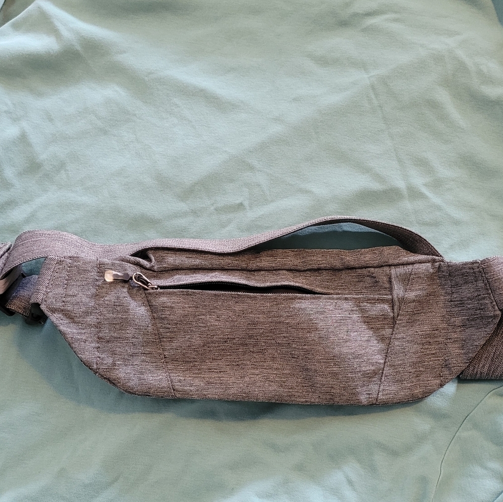 Gray Waist Pack Unisex with Elastic Waistband - Picture 7 of 14